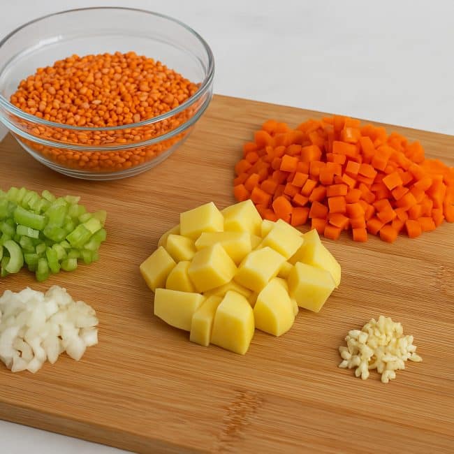 In einem großen Topf wird ein Teelöffel Rapsöl oder Olivenöl erhitzt. Darin dünstest du zunächst die Zwiebel und den Knoblauch bei mittlerer Hitze glasig an. Dann gibst du das Tomatenmark sowie das geräucherte Paprikapulver hinzu und röstest alles kurz an, damit sich die Aromen entfalten können.